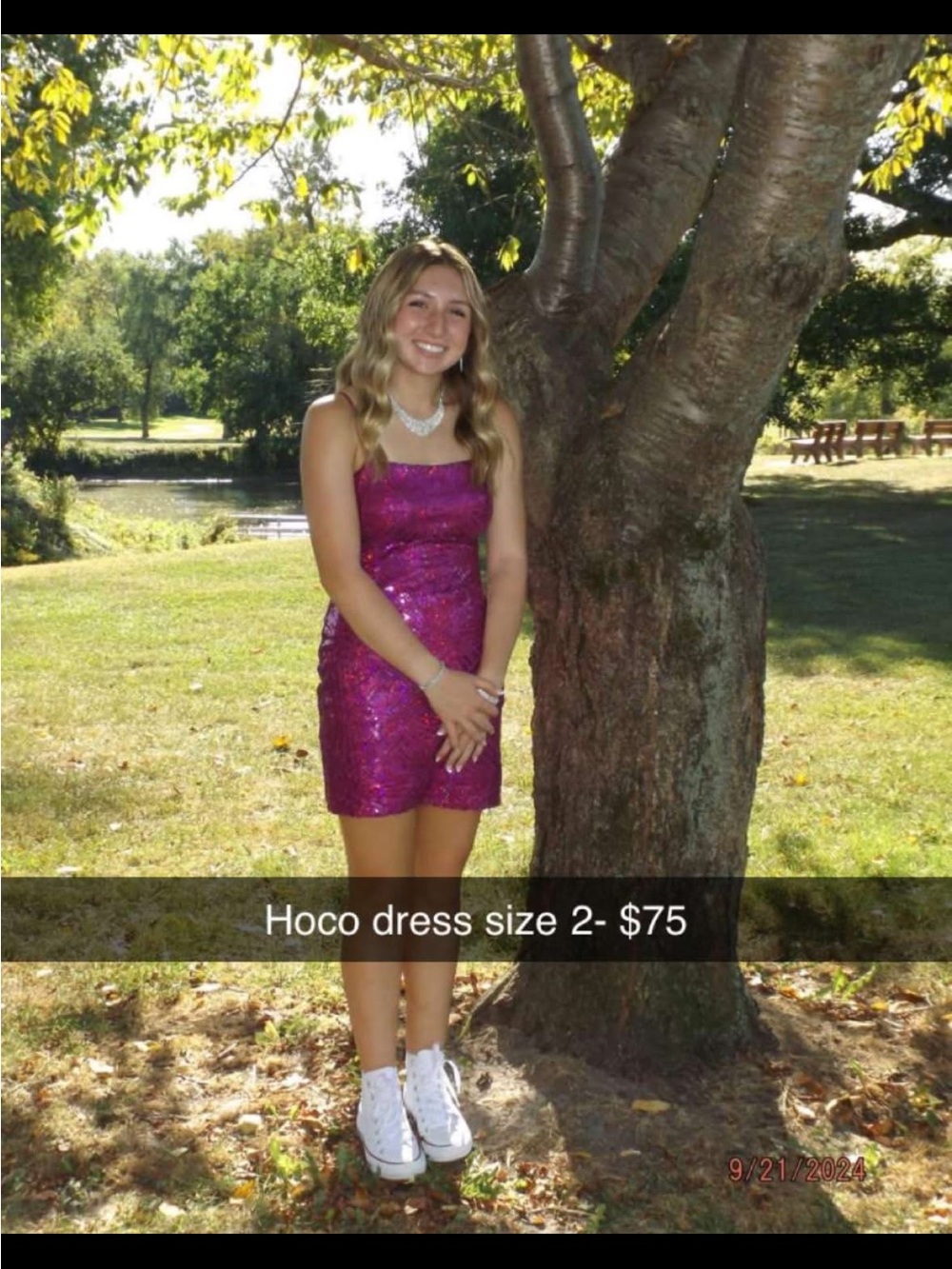 Women’s Fuchsia Sequin Homecoming/prom dress